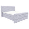 BOXSPRINGBETT 180/200 cm  in Hellgrau  - Hellgrau/Schwarz, Design, Textil/Metall (180/200cm) - Boxxx