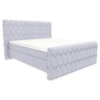 BOXSPRINGBETT 180/200 cm  in Hellgrau  - Hellgrau/Schwarz, Design, Textil/Metall (180/200cm) - Boxxx