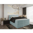 BOXSPRINGBETT 160/200 cm  in Hellblau  - Schwarz/Hellblau, KONVENTIONELL, Kunststoff/Textil (160/200cm) - Carryhome