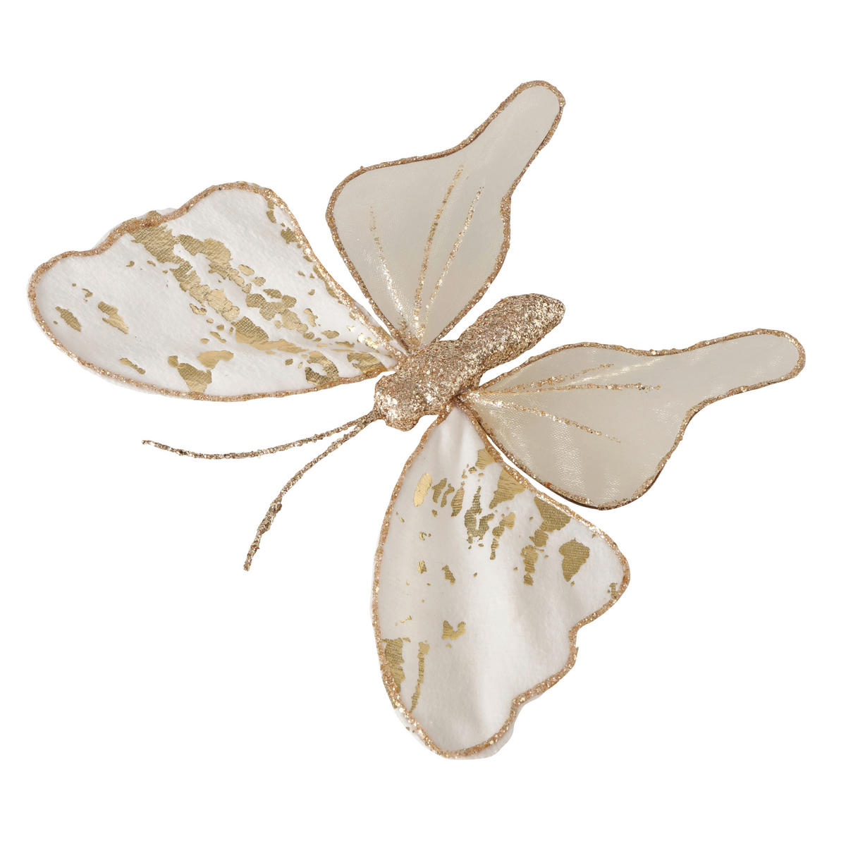 DEKOCLIP  - Goldfarben/Weiß, LIFESTYLE, Textil/Metall (18/20/3cm)