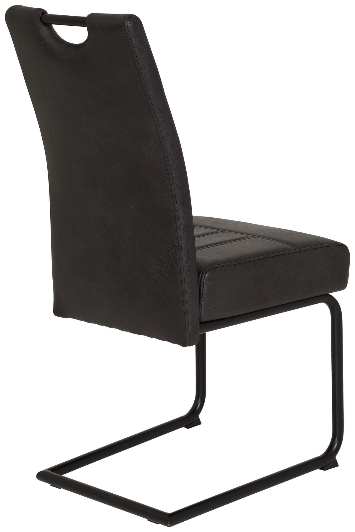 SCHWINGSTUHL  in Mikrofaser  - Anthrazit/Schwarz, KONVENTIONELL, Textil (43/99/60cm) - Carryhome