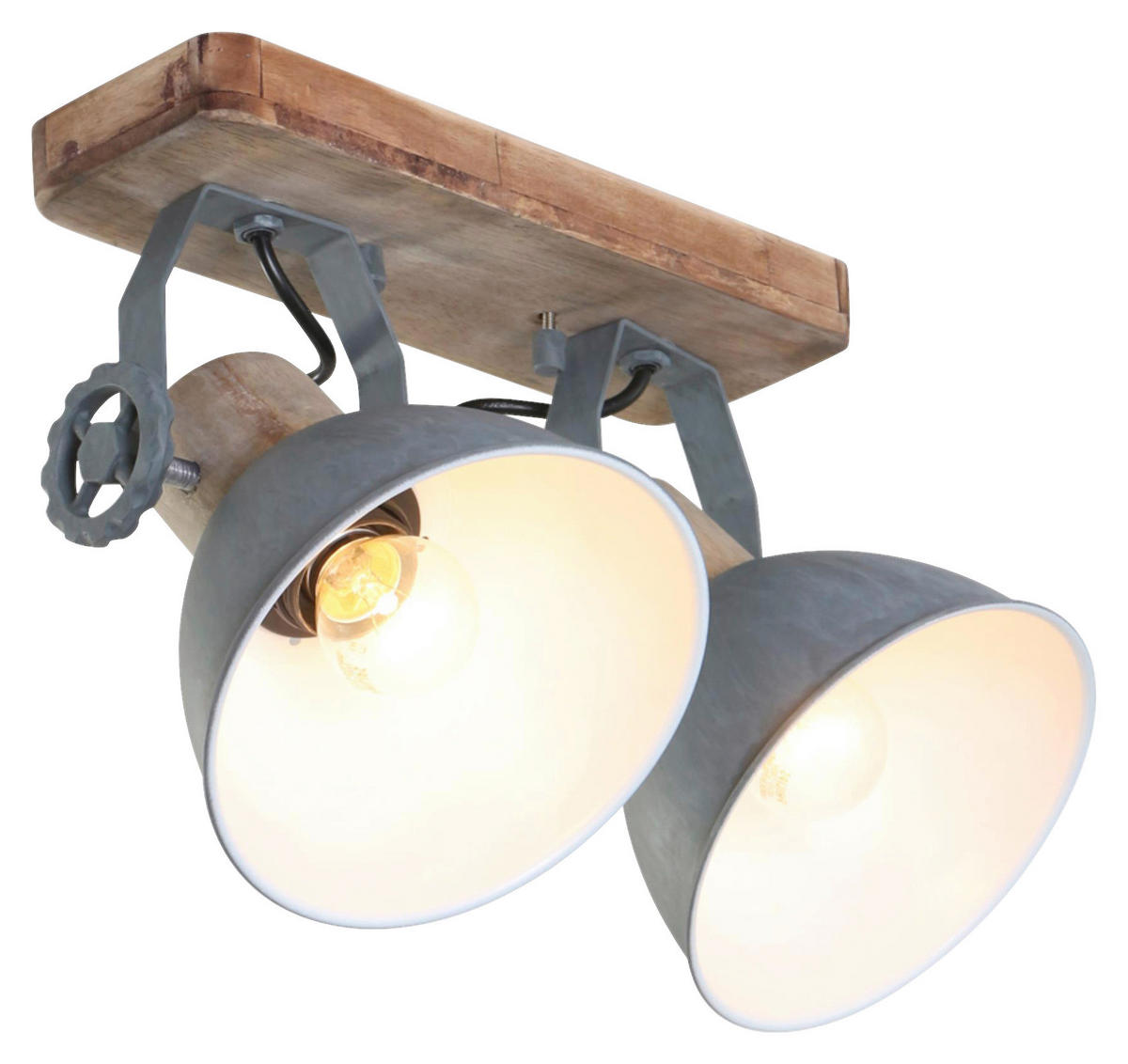 DECKENSPOTS - Anthrazit, Trend, Holz/Metall (32/19/17cm)