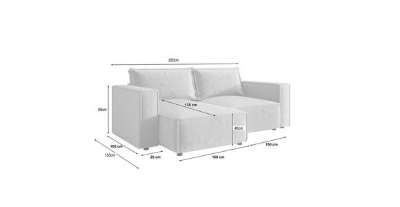 ECKSOFA Beige Webstoff Zierkissen, Rückenkissen, Rücken echt  - Beige/Schwarz, MODERN, Kunststoff/Textil (153/250cm) - Xora