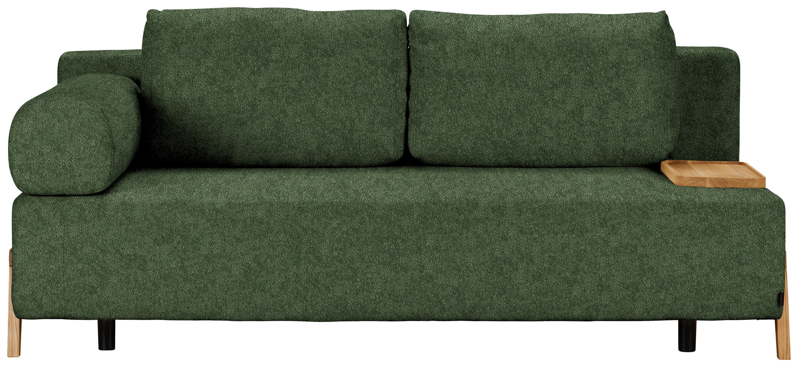 SCHLAFSOFA Holz, Textil Olivgrün  - Naturfarben/Olivgrün, Design, Holz/Textil (211/88/102cm) - Niels Andersson