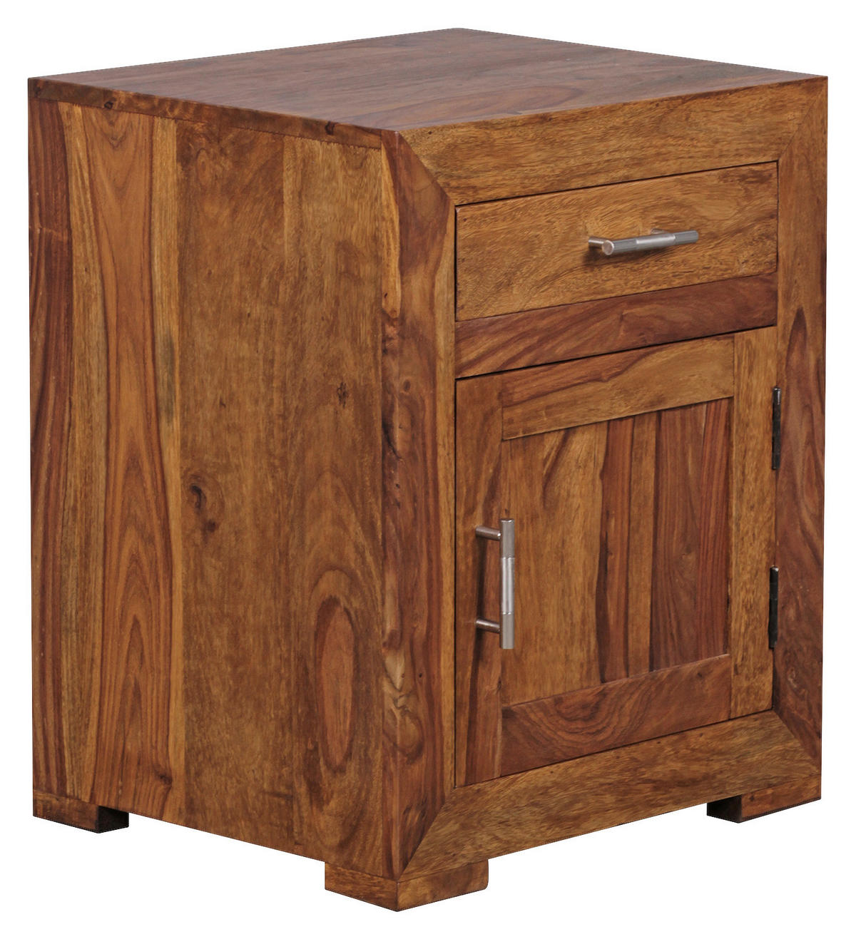 NOČNA OMARICA, masivno indijski rožni les barve indijskega rožnega lesa  - barve kroma/barve indijskega rožnega lesa, Konvencionalno, kovina/les (50/60/40cm) - MID.YOU