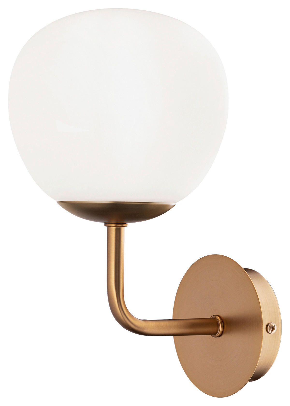 WANDLEUCHTE 15/27/19 cm   - Messingfarben/Weiß, Trend, Glas/Metall (15/27/19cm) - MAYTONI