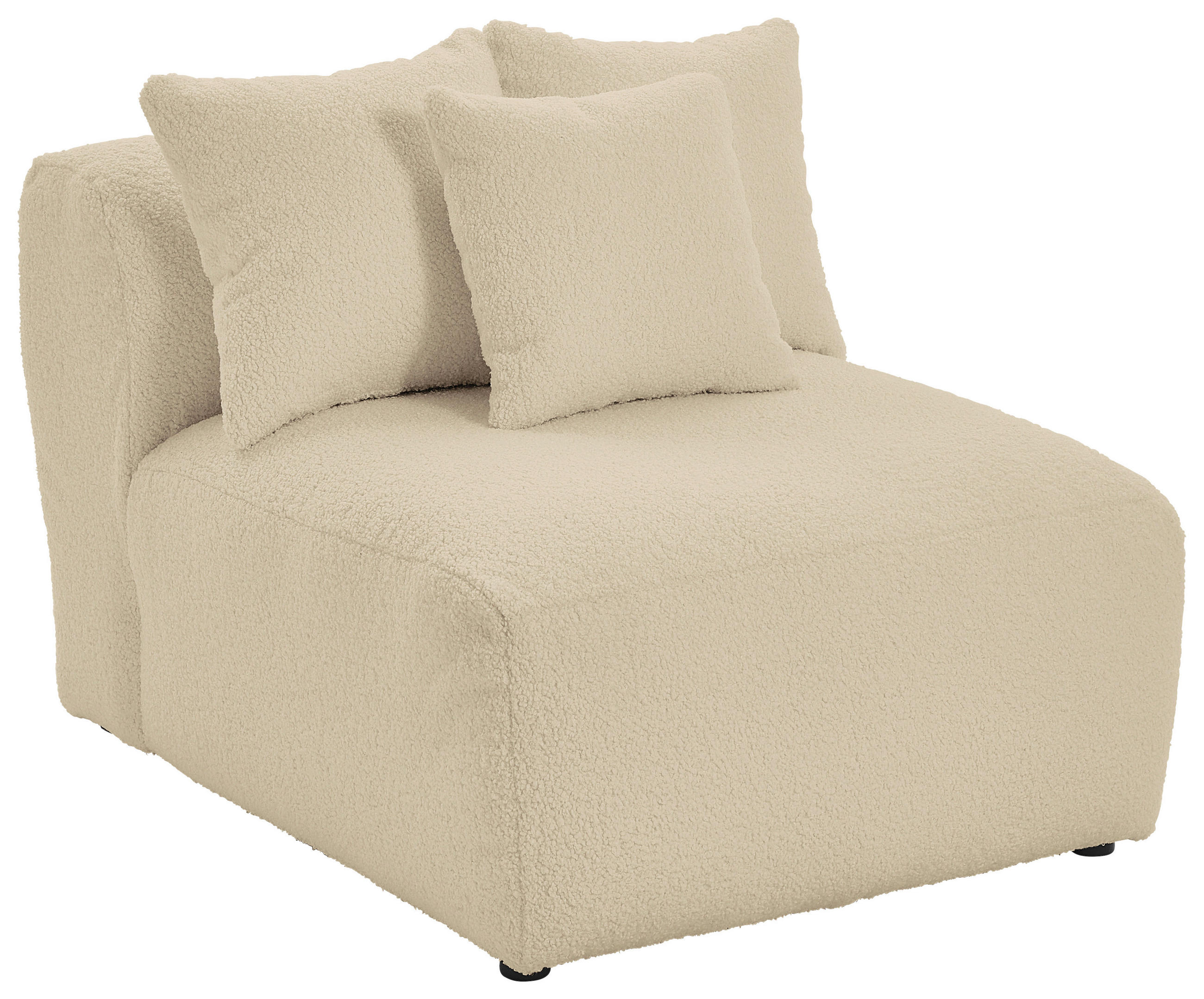 SOFAELEMENT BLOOM Flachgewebe, Teddystoff Beige  - Beige, Trend, Textil (85/70/122cm) - Livetastic