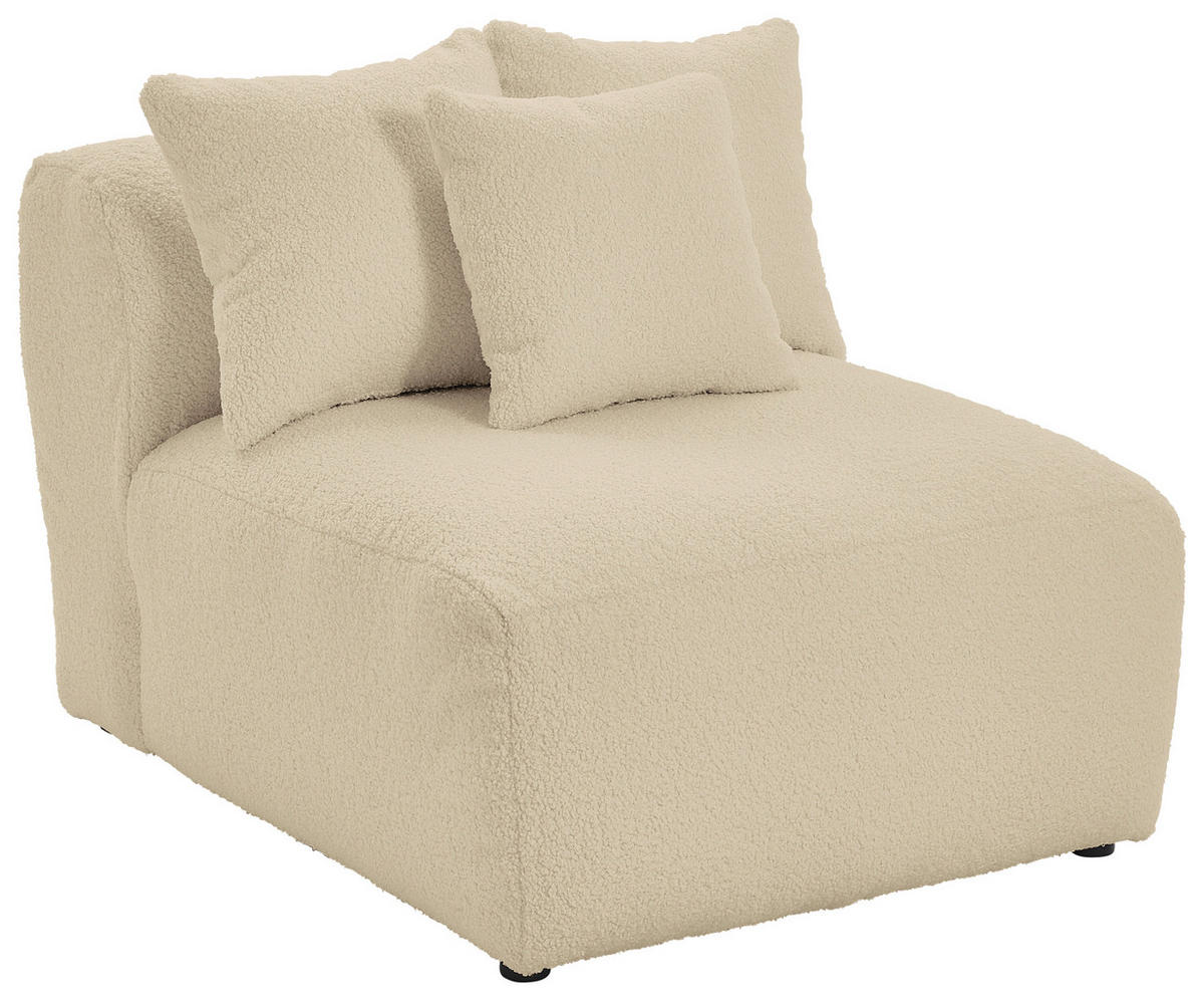 SOFAELEMENT BLOOM Flachgewebe, Teddystoff Beige  - Beige, Trend, Textil (85/70/122cm) - Livetastic