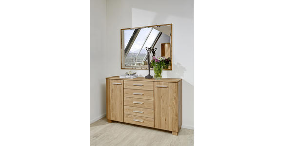 WANDSPIEGEL 110/85/3 cm    - Erlefarben, Design, Glas/Holz (110/85/3cm) - Dieter Knoll