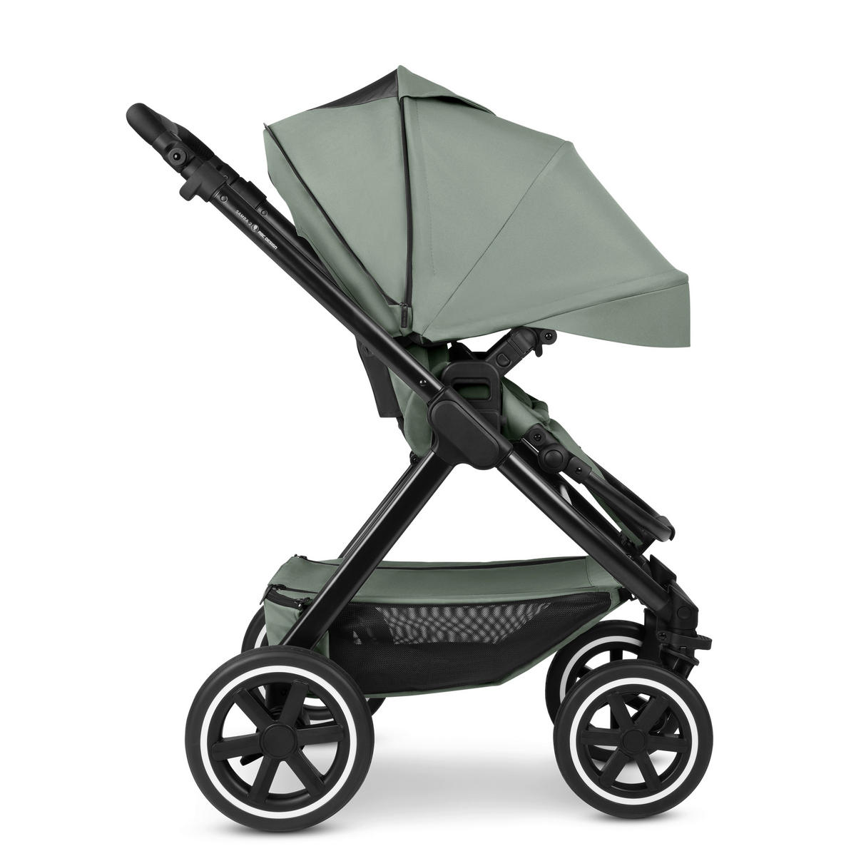 KINDERWAGEN  Samba 2  Pine  - Pastellgrün/Schwarz, Basics, Textil/Metall (60/108/88cm) - ABC Design
