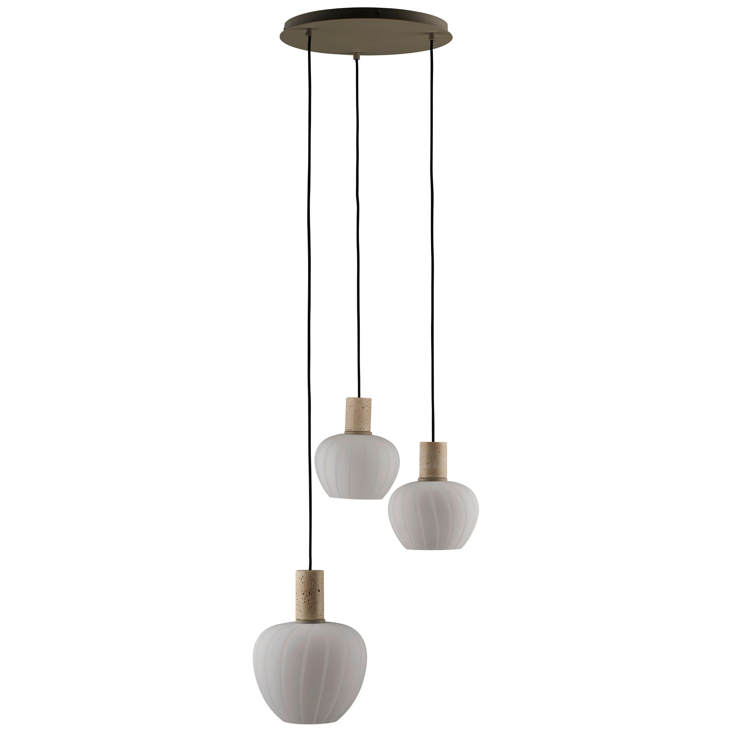 ZÁVĚSNÉ SVÍTIDLO, 52/150 cm  - bílá/béžová, Basics, kov/sklo (52/150cm)