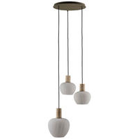ZÁVĚSNÉ SVÍTIDLO, 52/150 cm  - bílá/béžová, Basics, kov/sklo (52/150cm)