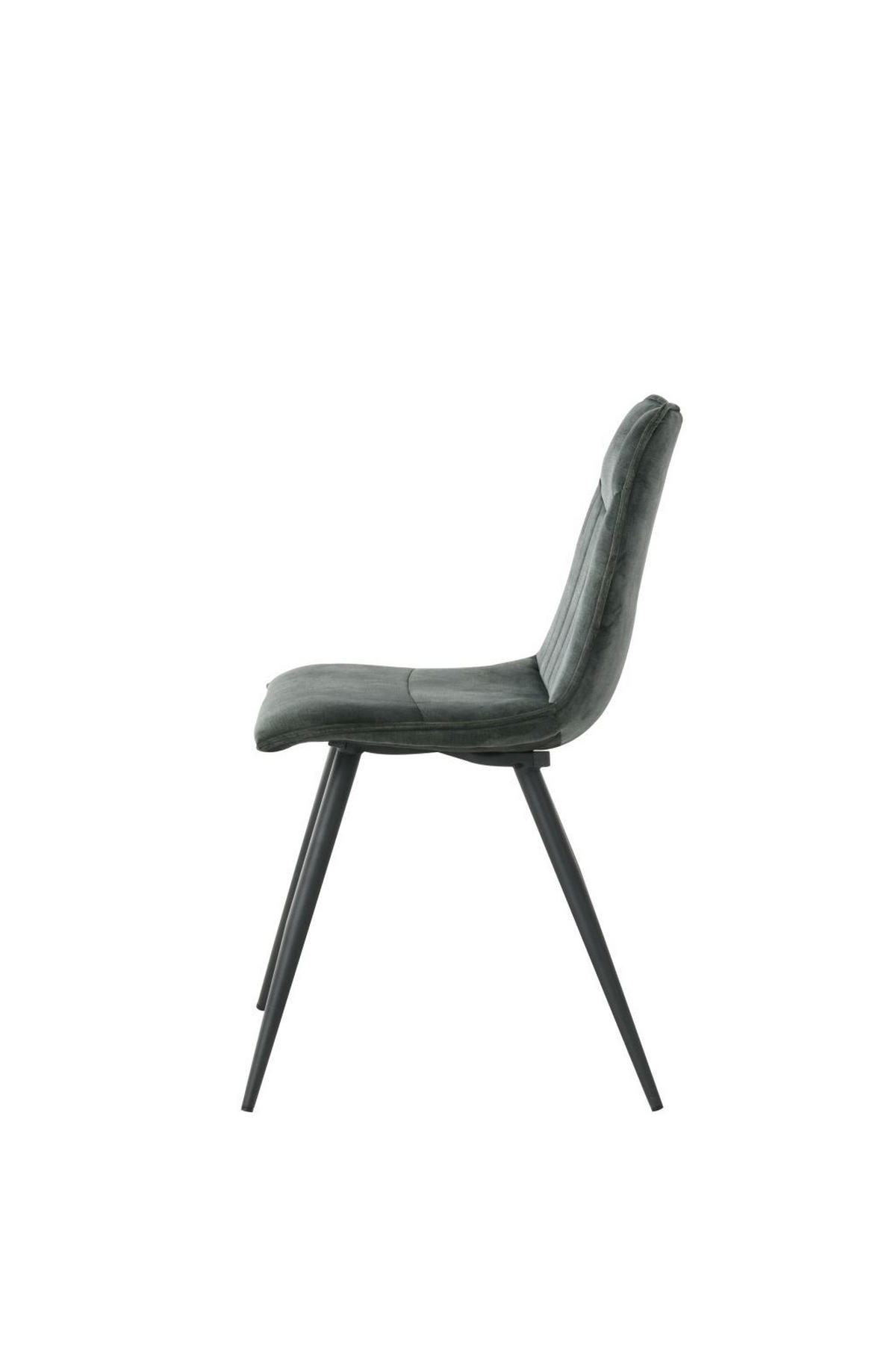 STOLICA  tamno zelena  drvo, metal, tekstil      - tamno zelena/crna, drvo/metal (46/88/53cm)