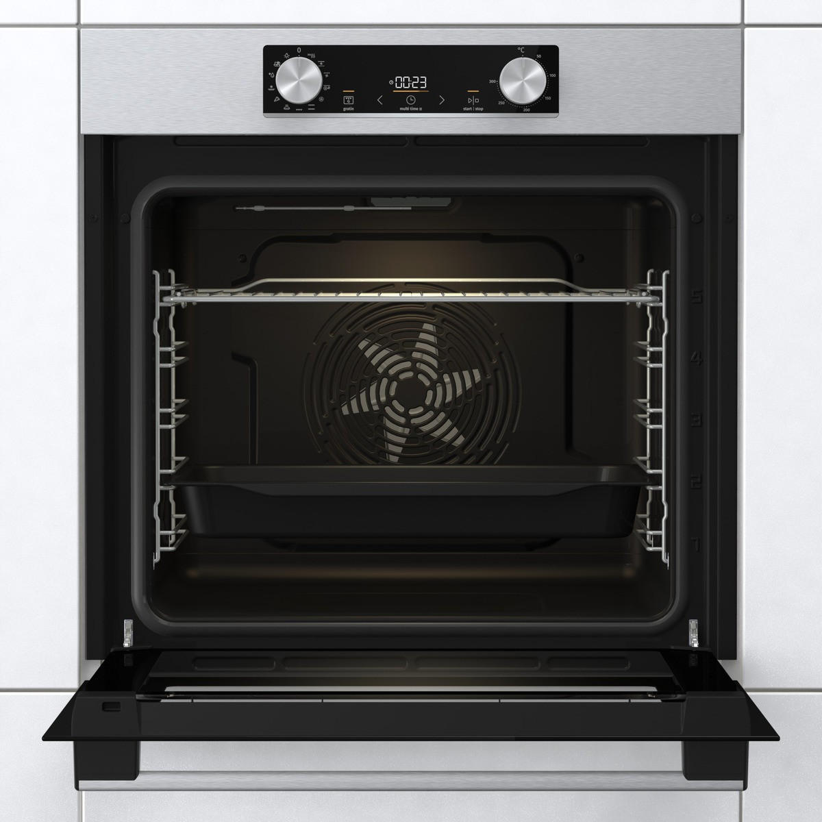 EINBAUBACKOFEN BO6737E02XK  - Edelstahlfarben, Basics, Glas/Metall (59,5/59,5/56,4cm) - Gorenje