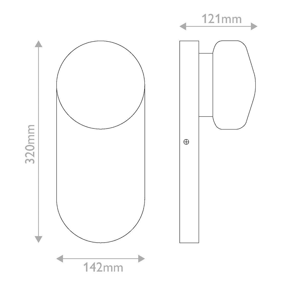 WANDLEUCHTE Alora Mood 32/14,2/12,1 cm  - Schwarz, Design, Glas/Metall (32/14,2/12,1cm) - Elstead Lighting