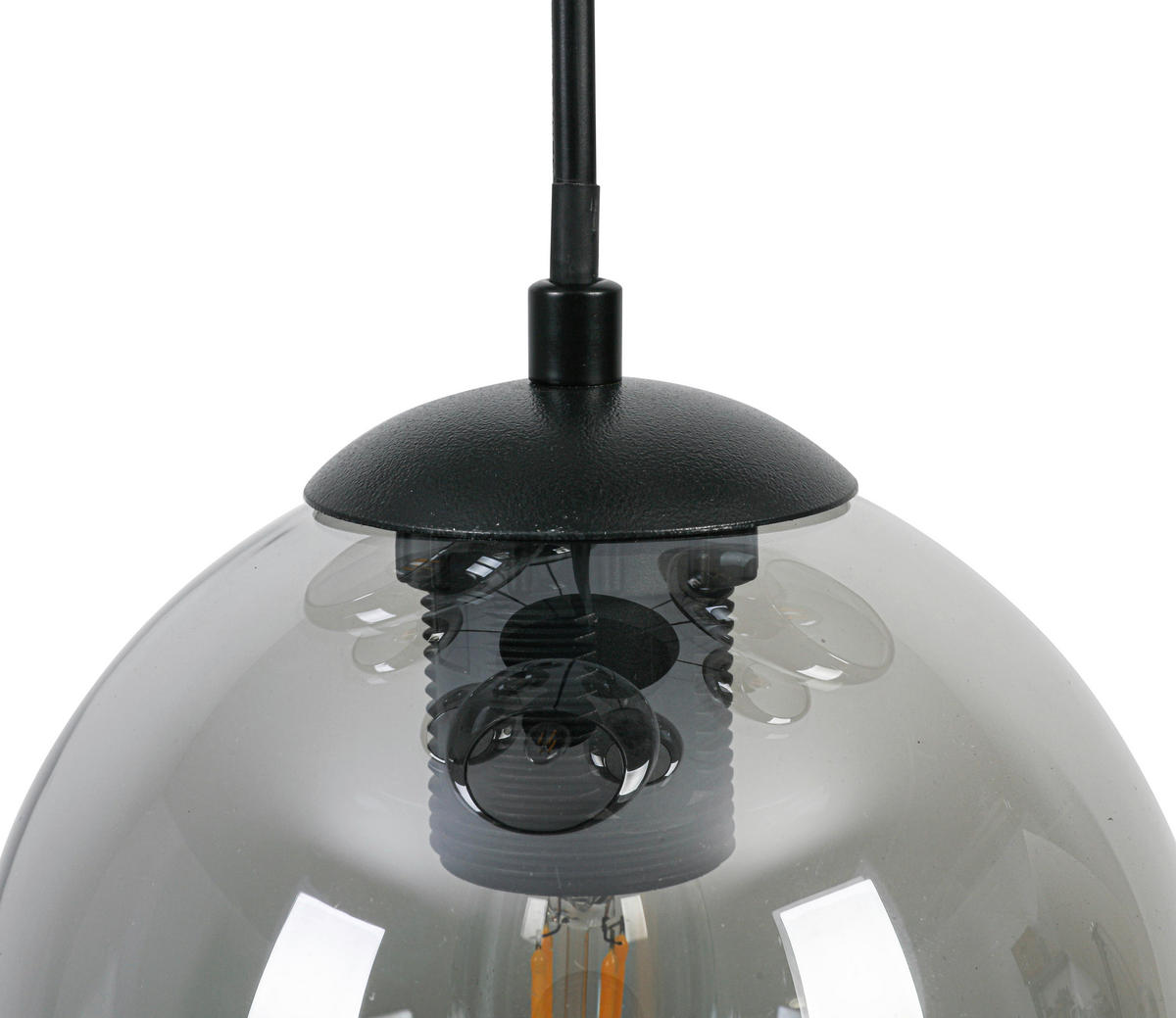 ZÁVĚSNÉ SVÍTIDLO, 65/170 cm  - černá/průhledné, Konvenční, kov/plast (65/170cm) - Dieter Knoll