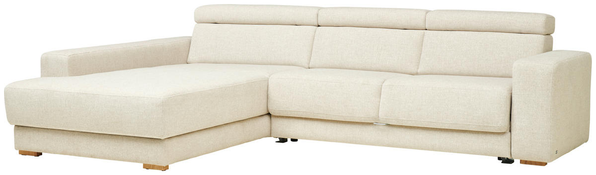 ECKSOFA GINO -EXKLUSIV- - Eichefarben/Naturfarben, Design, Textil (206/316cm) - Sedda