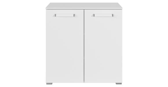 KOMMODE  in 80/81/42 cm  - Silberfarben/Weiß, Design, Holzwerkstoff/Kunststoff (80/81/42cm) - Novel