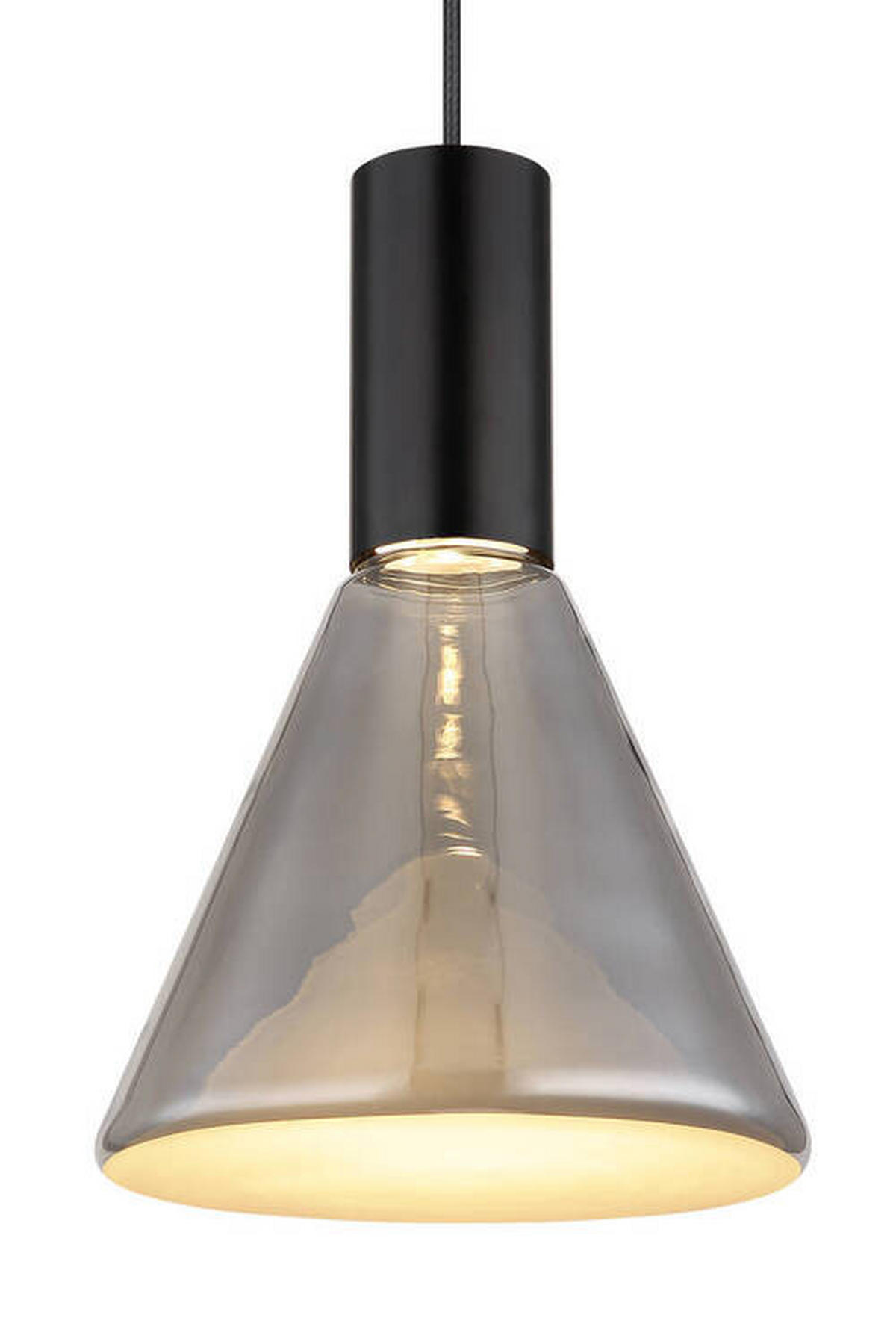 LED-HÄNGELEUCHTE 17/150 cm    - Schwarz, Design, Glas/Metall (17/150cm) - Globo