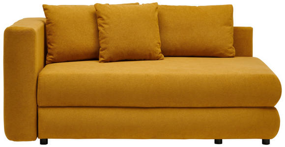 RÉCAMIERE in Flachgewebe Dunkelgelb - Dunkelgelb/Schwarz, Design, Kunststoff/Textil (93/71-88/171cm) - Cantus