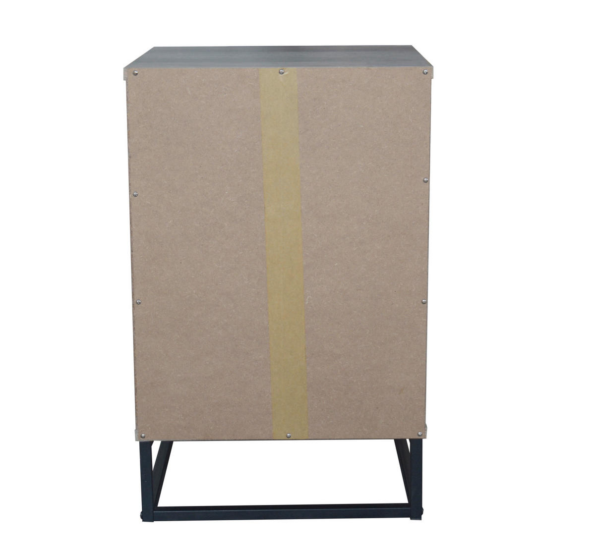 NACHTTISCH 39,5/62/38 cm  in Graubraun  - Graubraun/Multicolor, Design, Holzwerkstoff/Metall (39,5/62/38cm) - Livetastic