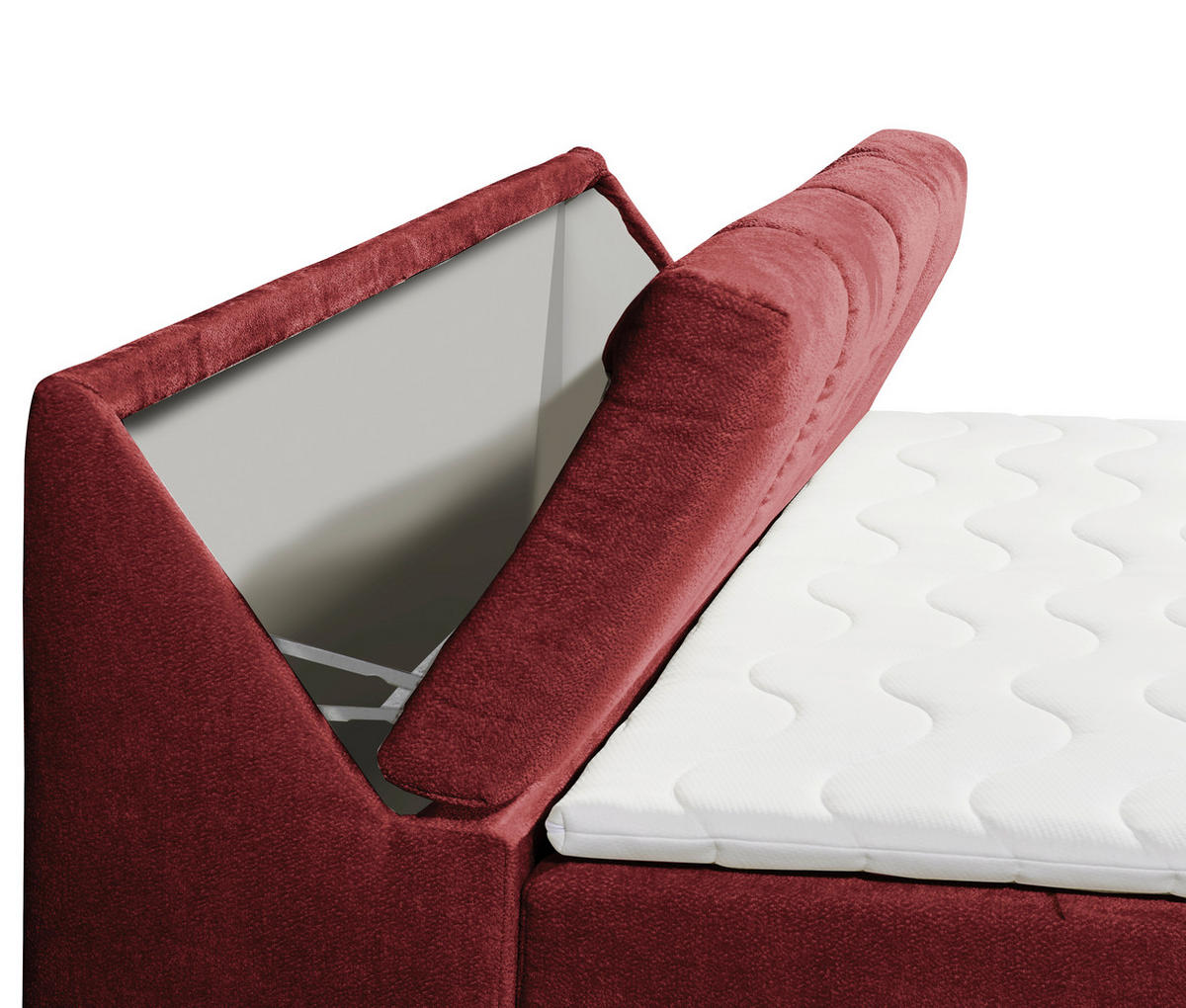 BOXBETT 120/200 cm  in Rot  - Rot/Schwarz, Modern, Holzwerkstoff/Kunststoff (120/200cm) - MID.YOU