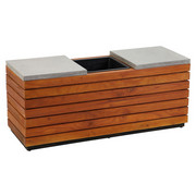GARTENBANK in Akaziefarben, Grau - Akaziefarben/Grau, MODERN, Holz/Kunststoff (110/45/38cm) - Ambia Garden