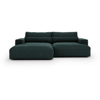 ECKSOFA Felicia Anthrazit Cord  - Anthrazit/Schwarz, Design, Kunststoff/Textil (187/267cm) - Stylife