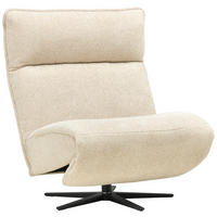 SESSEL in Webstoff Creme  - Creme/Schwarz, MODERN, Textil/Metall (90/106/96cm) - Chilliano
