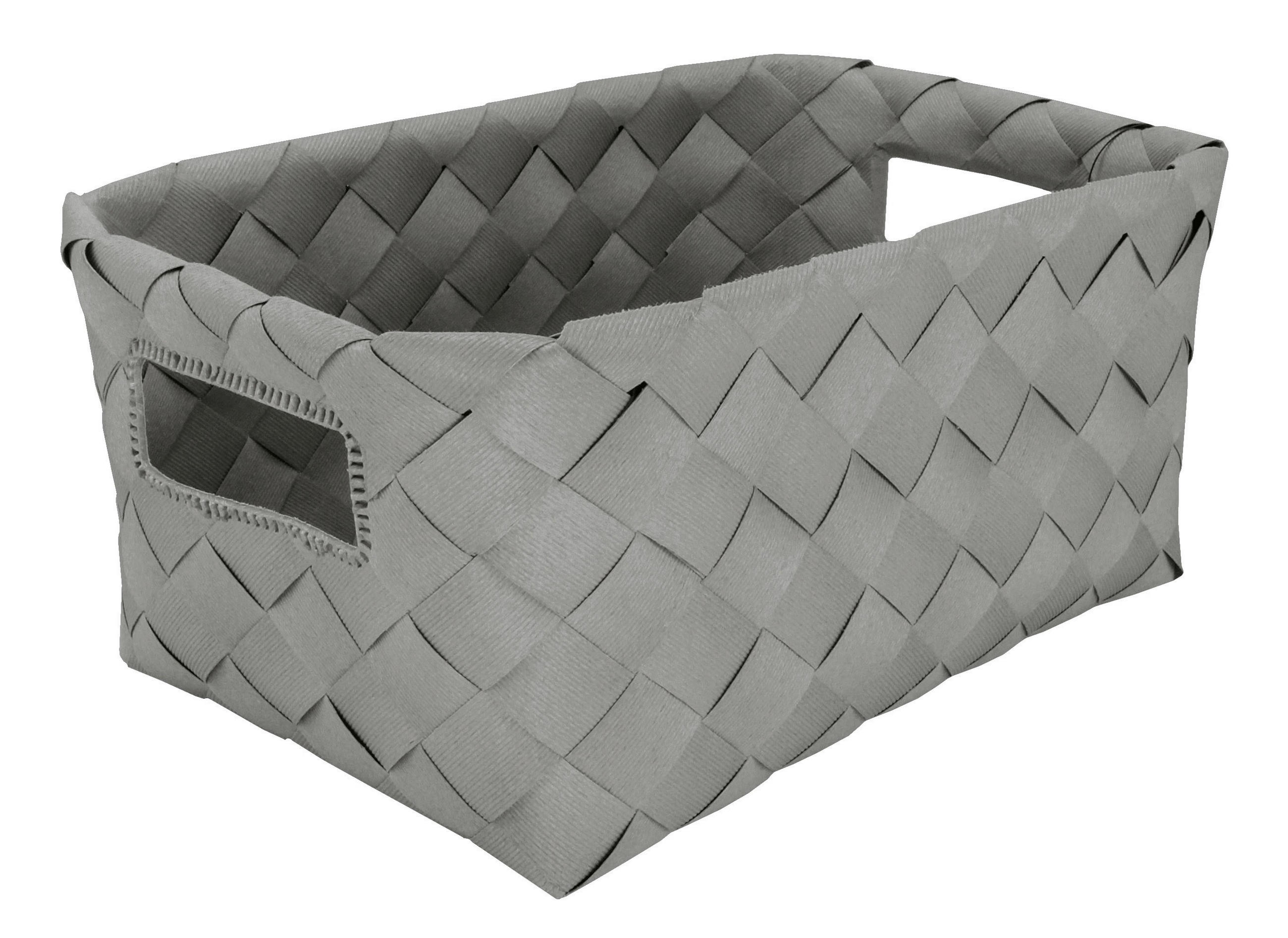 AUFBEWAHRUNGSKÖRBCHEN  - Platinfarben, Basics, Kunststoff (28/18,5/12cm) - Kleine Wolke