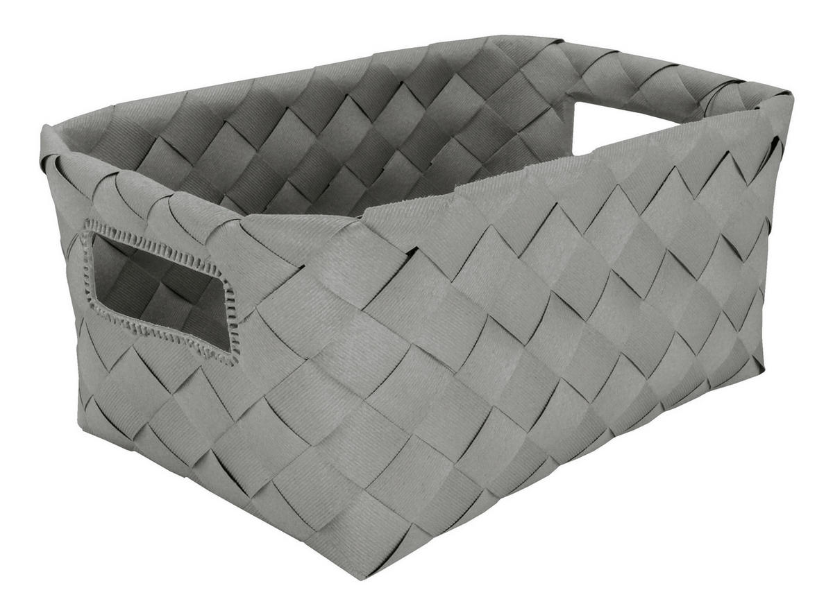 AUFBEWAHRUNGSKÖRBCHEN  - Platinfarben, Basics, Kunststoff (28/18,5/12cm) - Kleine Wolke