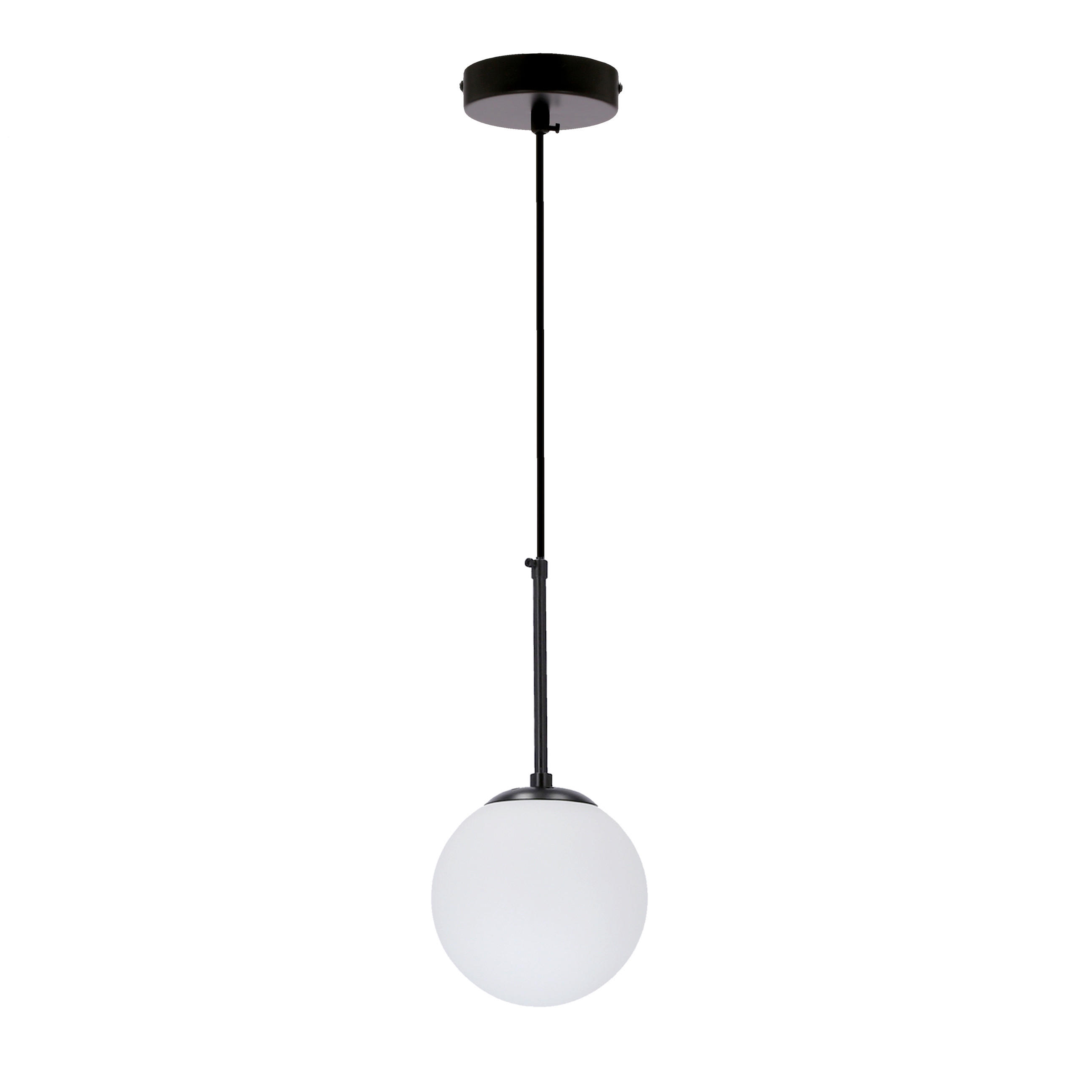 HÄNGELEUCHTE Pompei   - Schwarz/Weiß, Basics, Metall (15/15cm)