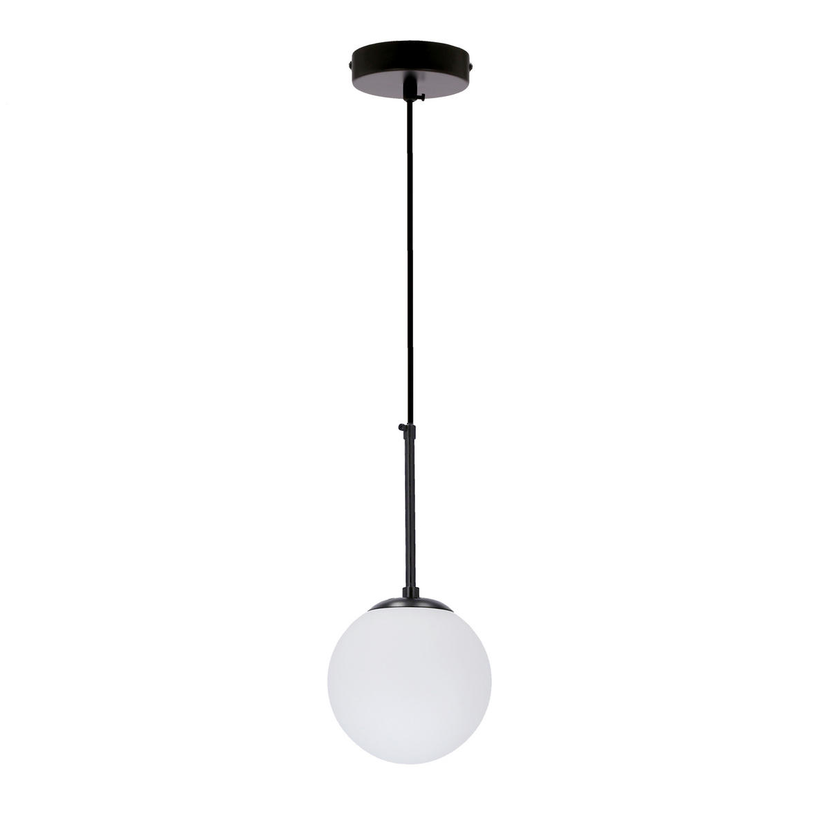 HÄNGELEUCHTE Pompei   - Schwarz/Weiß, Basics, Metall (15/15cm)