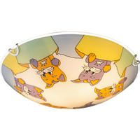 OTROŠKA STROPNA SVETILKA  KIDDY ///230 V/E27 - bela/večbarvno, Trendi, kovina/steklo (30/6,5cm)