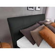 POLSTERBETT Matratze, gepolstertes Kopfteil, Lattenrost, Bettkasten 180/200 cm  in Schwarz  - Schwarz/Weiß, KONVENTIONELL, Leder/Holz (180/200cm) - Esposa