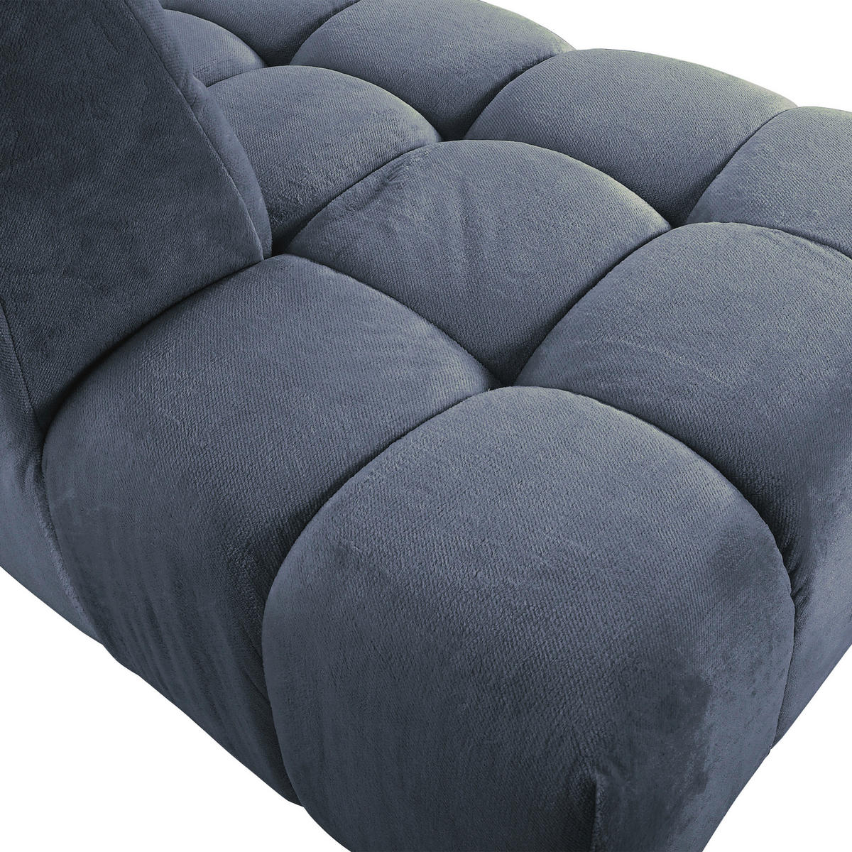 HÖRNSOFFA i plysch petrol  - petrol/svart, Klassisk, textil/plast (282/155cm) - MID.YOU