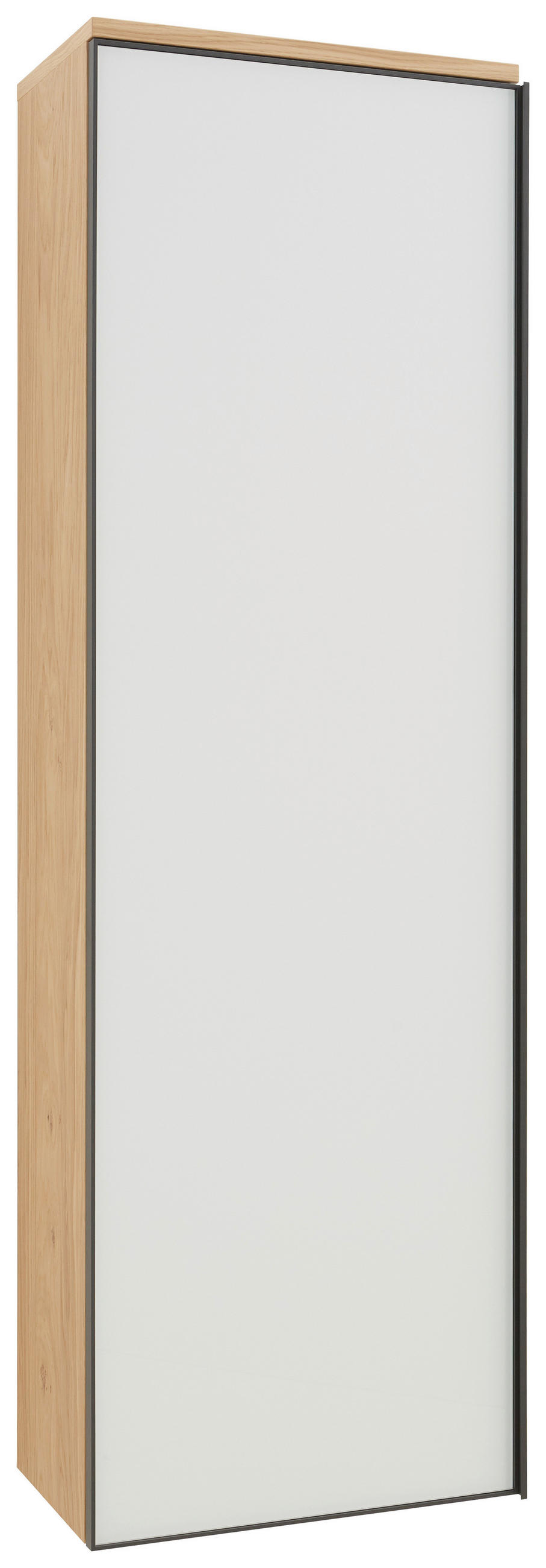 GARDEROBENSCHRANK  in 54/170/31 cm  - Weiss/Eichefarben, Design, Glas/Holz (54/170/31cm) - Dieter Knoll