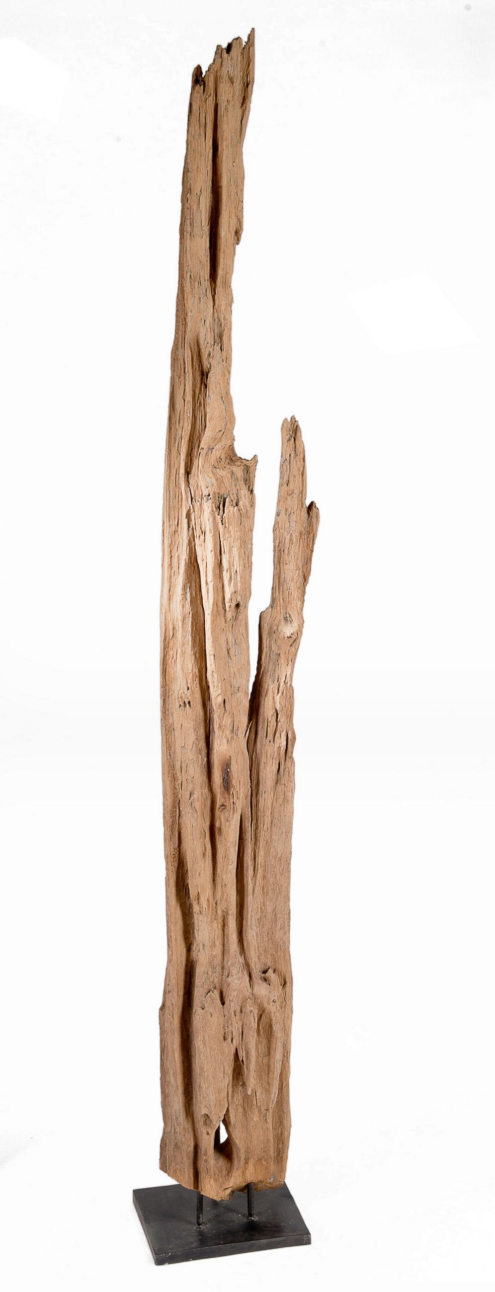 SKULPTUR - Dunkelbraun/Naturfarben, Design, Holz (30/200/30cm) - MID.YOU