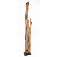 SKULPTUR - Dunkelbraun/Naturfarben, Design, Holz (30/200/30cm) - MID.YOU