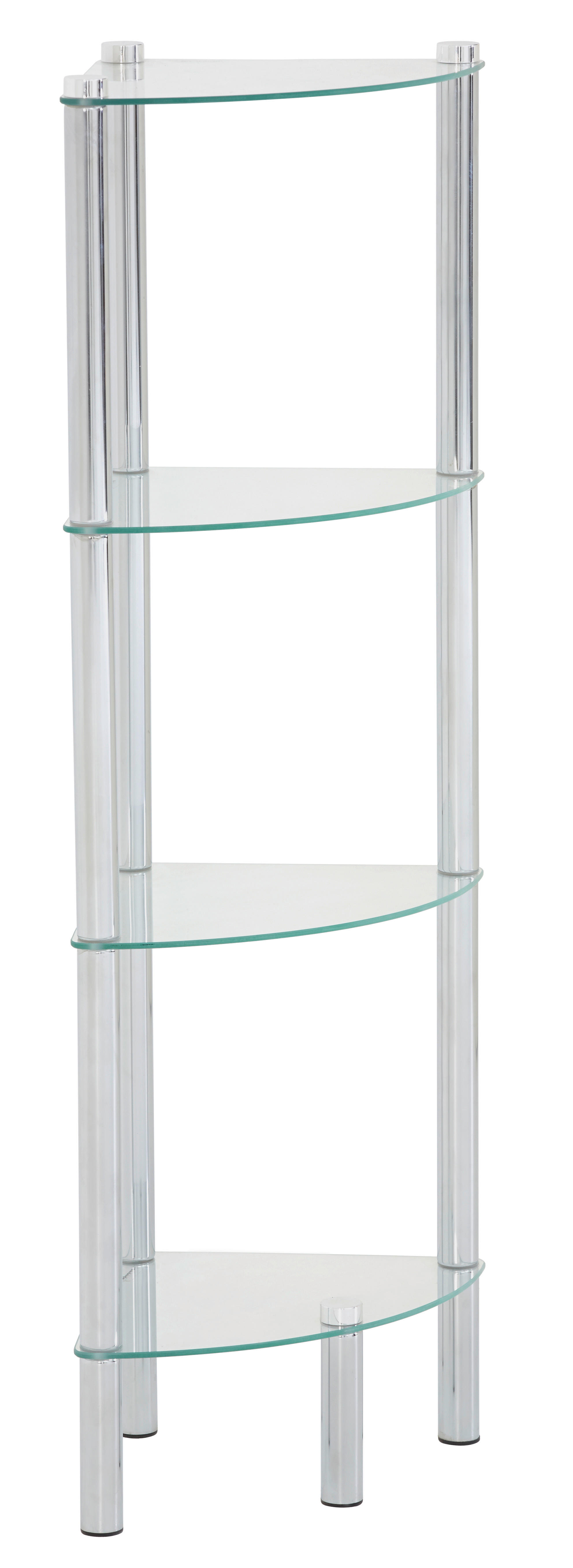 BADEZIMMERREGAL 30/104/30 cm  - Chromfarben, Basics, Glas/Metall (30/104/30cm) - Wenko