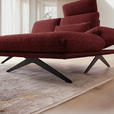ECKSOFA  in Flachgewebe Rot  234/155 cm  - Rot/Schwarz, Design, Textil/Metall (234/155cm) - Dieter Knoll