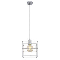 HÄNGELEUCHTE Merril 20/20/150 cm   - Zinkfarben, Design, Metall (20/20/150cm) - Globo