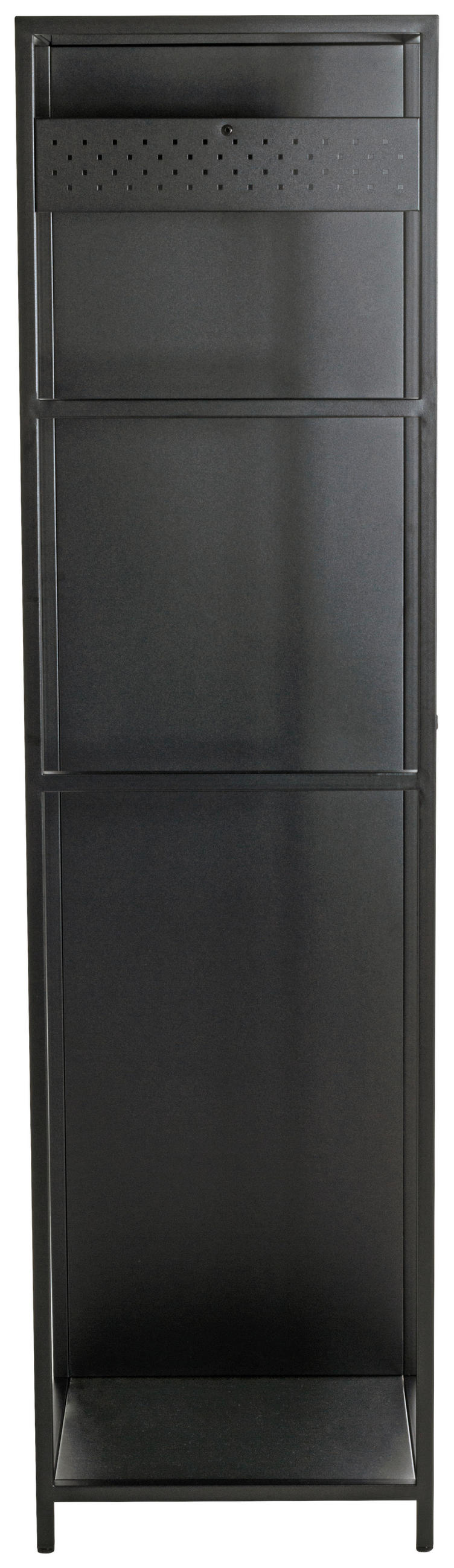 GARDEROBE  in 80/170/45 cm  - Schwarz, Design, Metall (80/170/45cm)