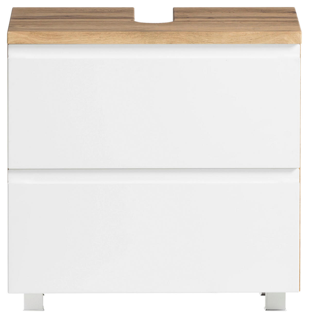 WASCHBECKENUNTERSCHRANK 60/59/35 cm  - Eiche Wotan/Weiß, MODERN, Holzwerkstoff (60/59/35cm) - Held