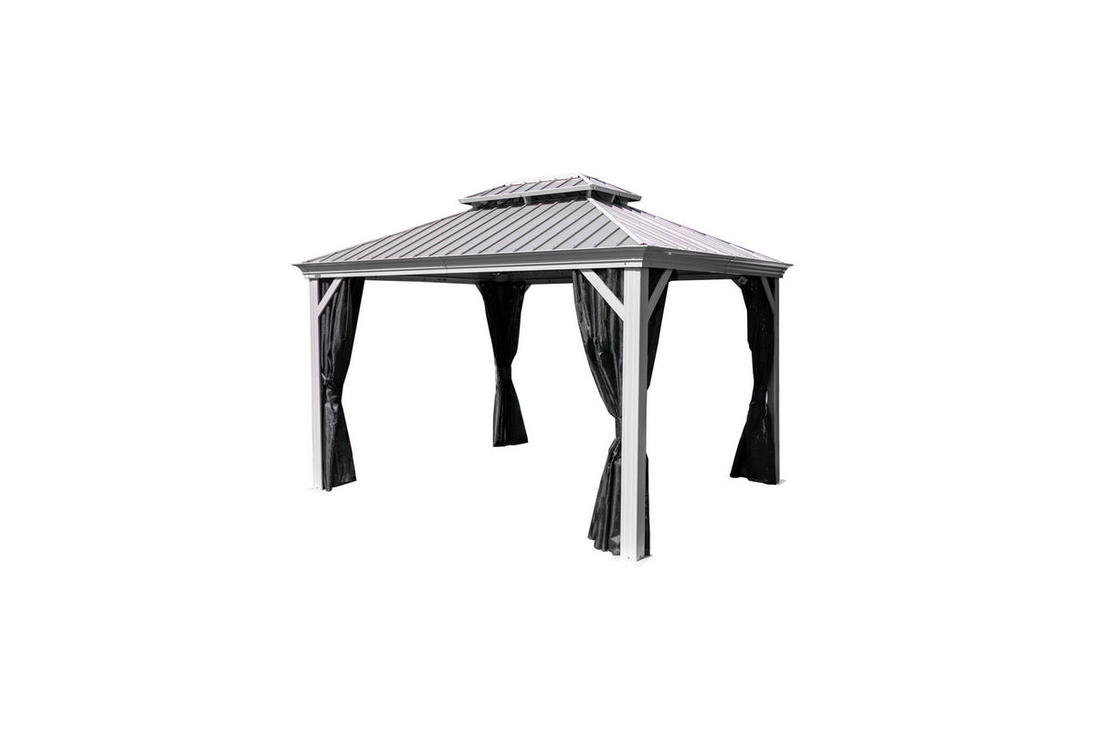 PAVILLON 483/307/363 cm Aluminium  - Champagner, Basics, Metall (483/307/363cm)