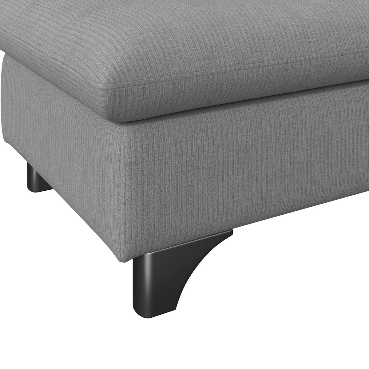 HOCKER Chenille Dunkelgrau  - Chromfarben/Dunkelgrau, KONVENTIONELL, Textil/Metall (108/46/108cm) - Livetastic