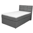 BOXSPRINGBETT 100/200 cm  in Grau  - Schwarz/Grau, KONVENTIONELL, Textil (100/200cm) - Carryhome