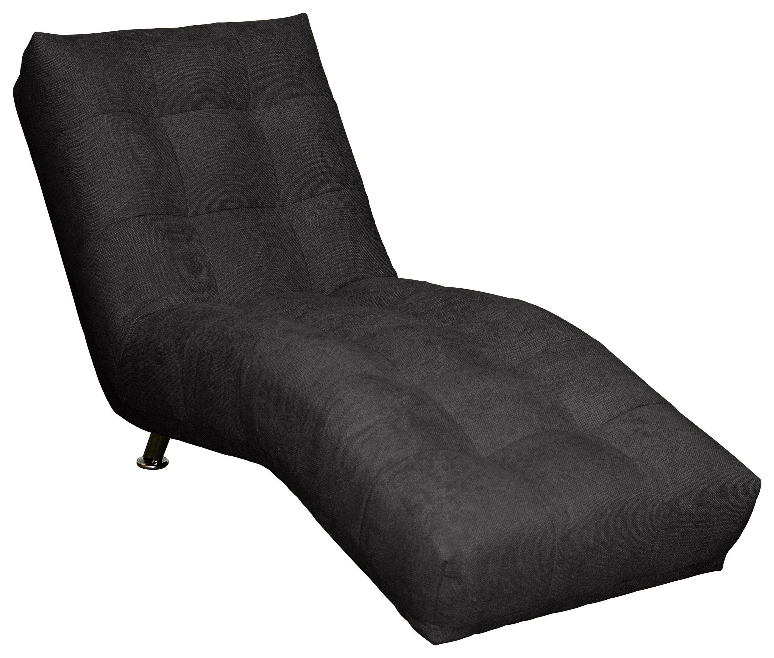 LIEGE in Flachgewebe Schwarz  - Chromfarben/Schwarz, MODERN, Textil/Metall (68/88/164cm) - MID.YOU