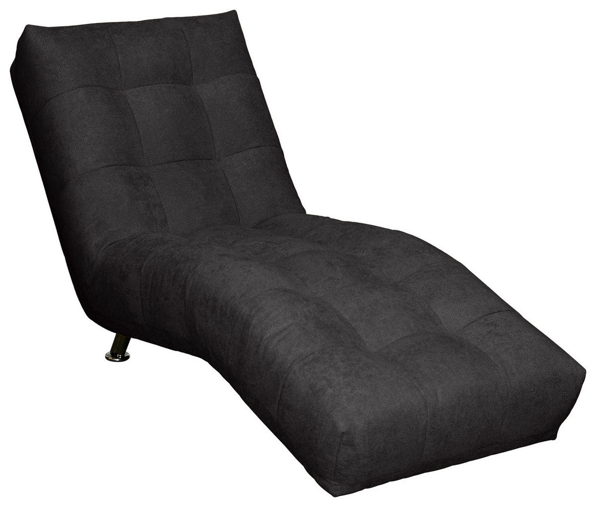 LIEGE in Flachgewebe Schwarz  - Chromfarben/Schwarz, Modern, Textil/Metall (68/88/164cm) - MID.YOU