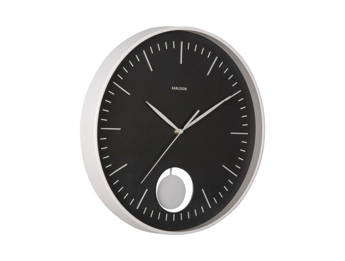WANDUHR Schwarz  - Schwarz, Basics, Kunststoff (41cm) - Karlsson